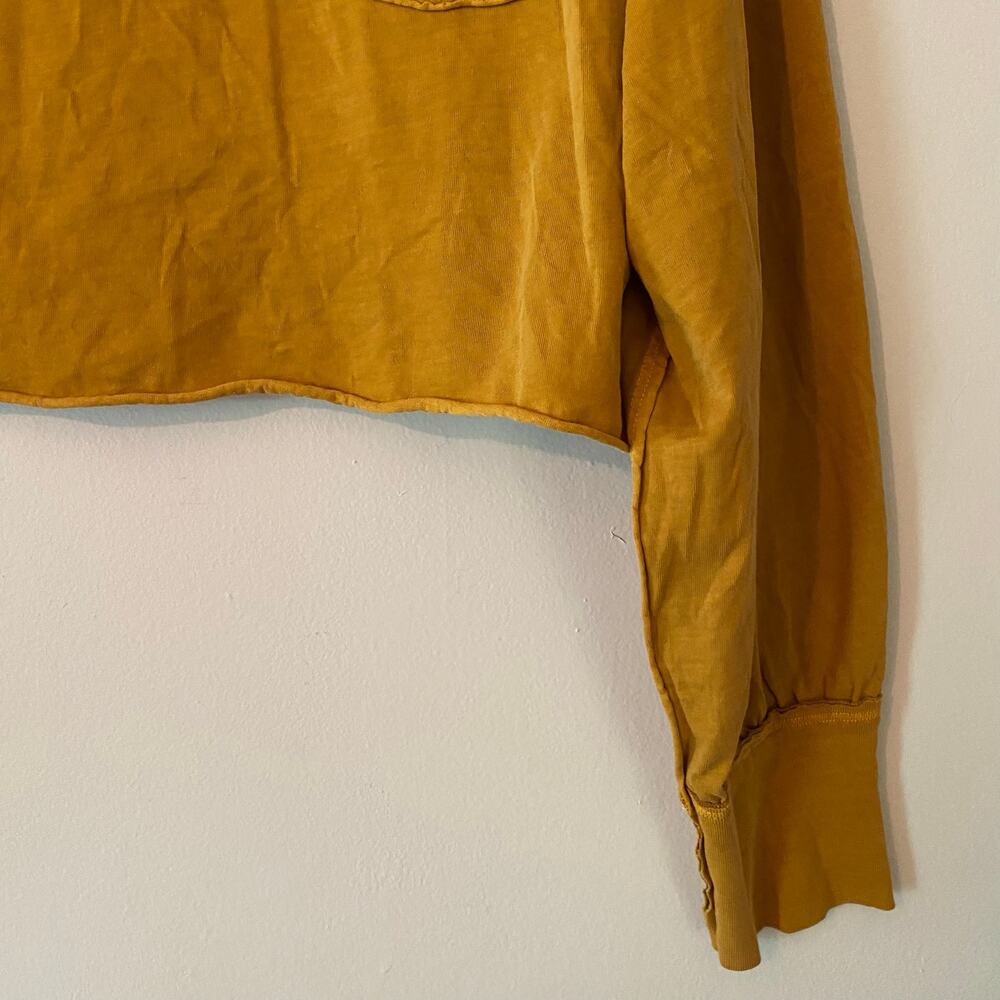 We The Free Burnt Orange Cropped Oversized Long Sleeve Lounge Women's size Small - Picture 5 of 9